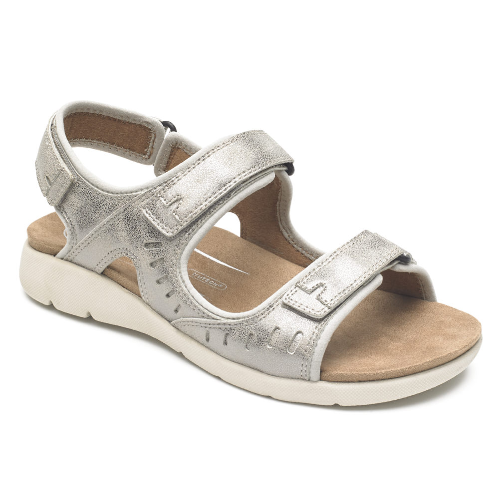 Rockport Sandals For Womens Silver - Eileen Comfort - AR2786914